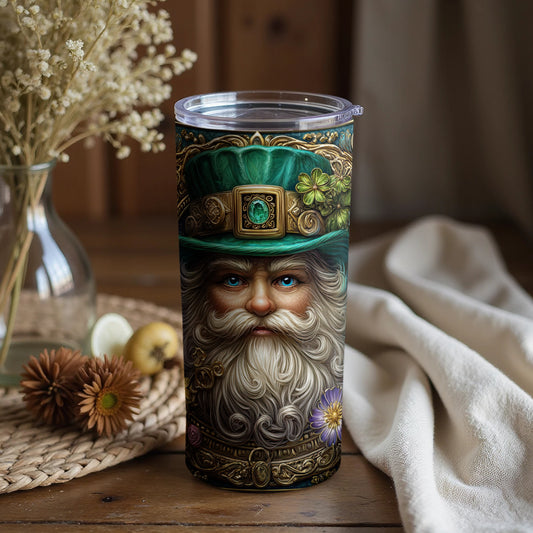 Enchanting Bearded Elf Artwork Tumbler for Magic Lovers