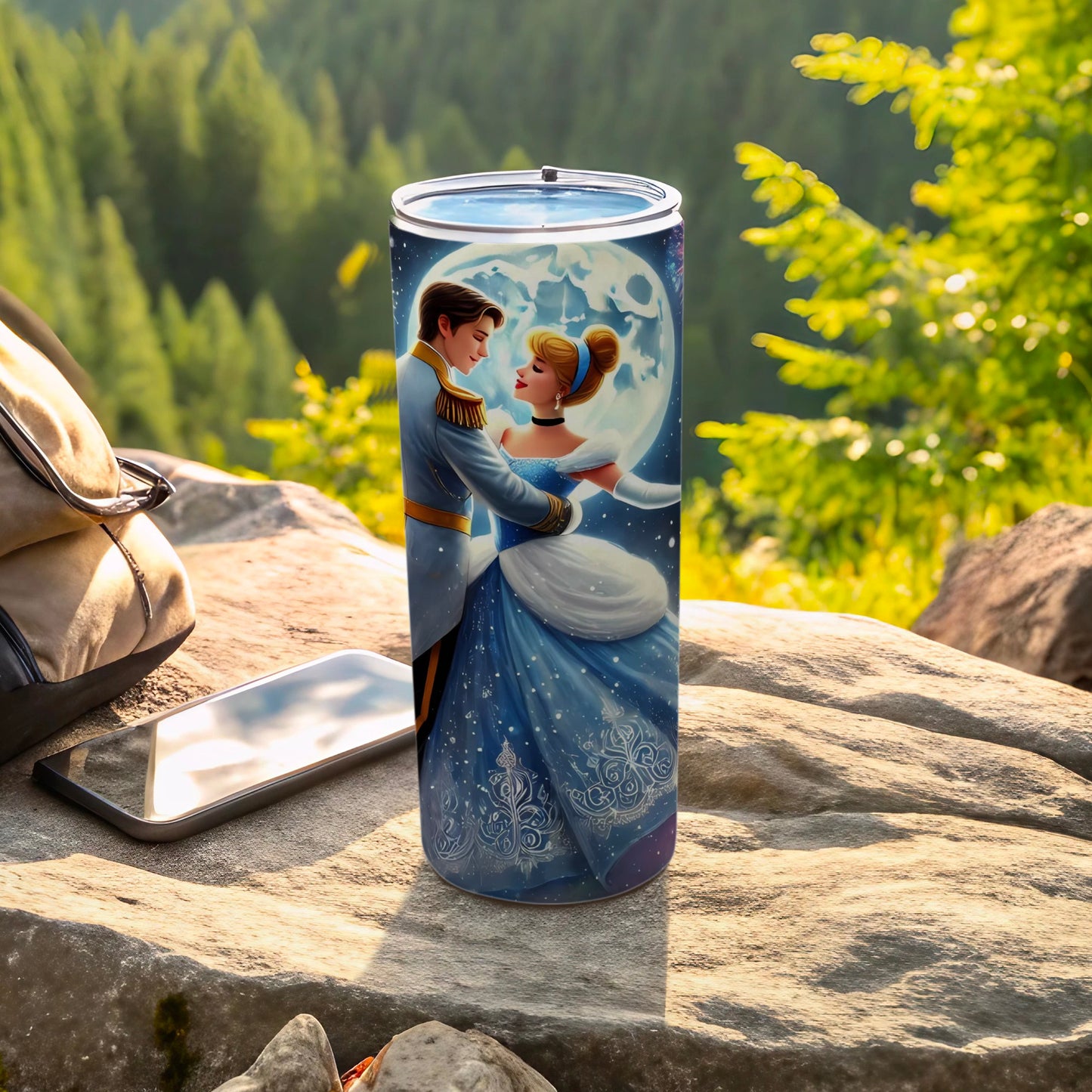 Romantic Dance Illustration Stainless Steel Tumbler