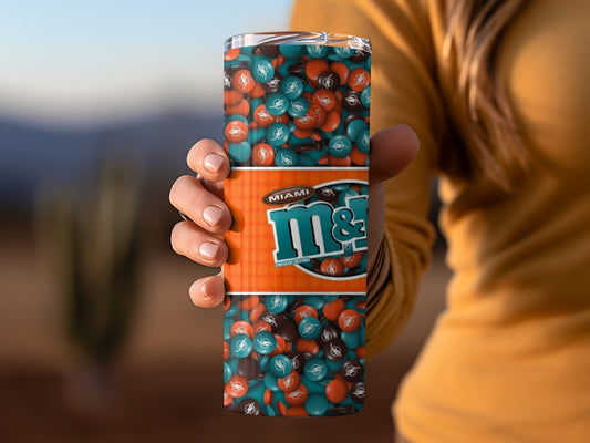 Miami Dolphins M&M's Winning Size Chocolate Dolphins Tumblers