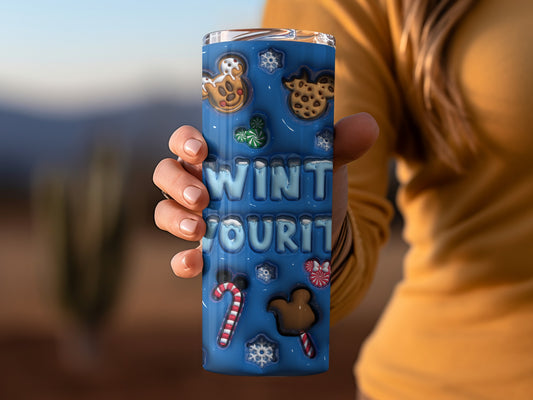 Winter Holiday Themed Insulated Tumbler Cup