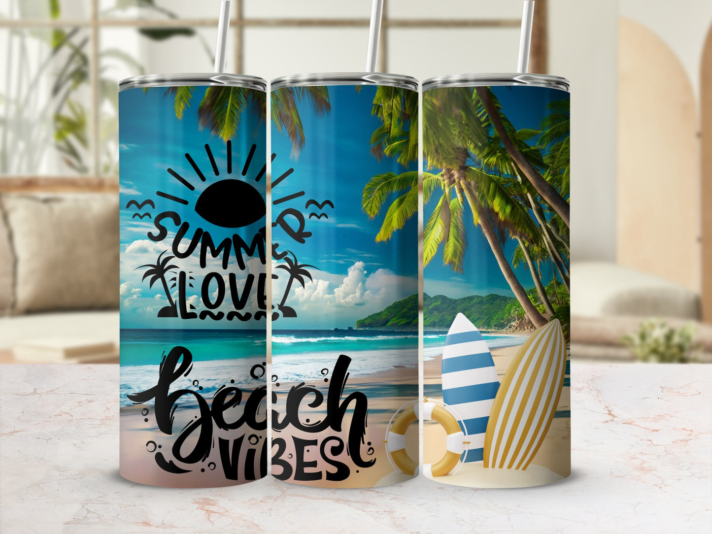 Summer Love Beach Vibes Tropical Paradise Cup
