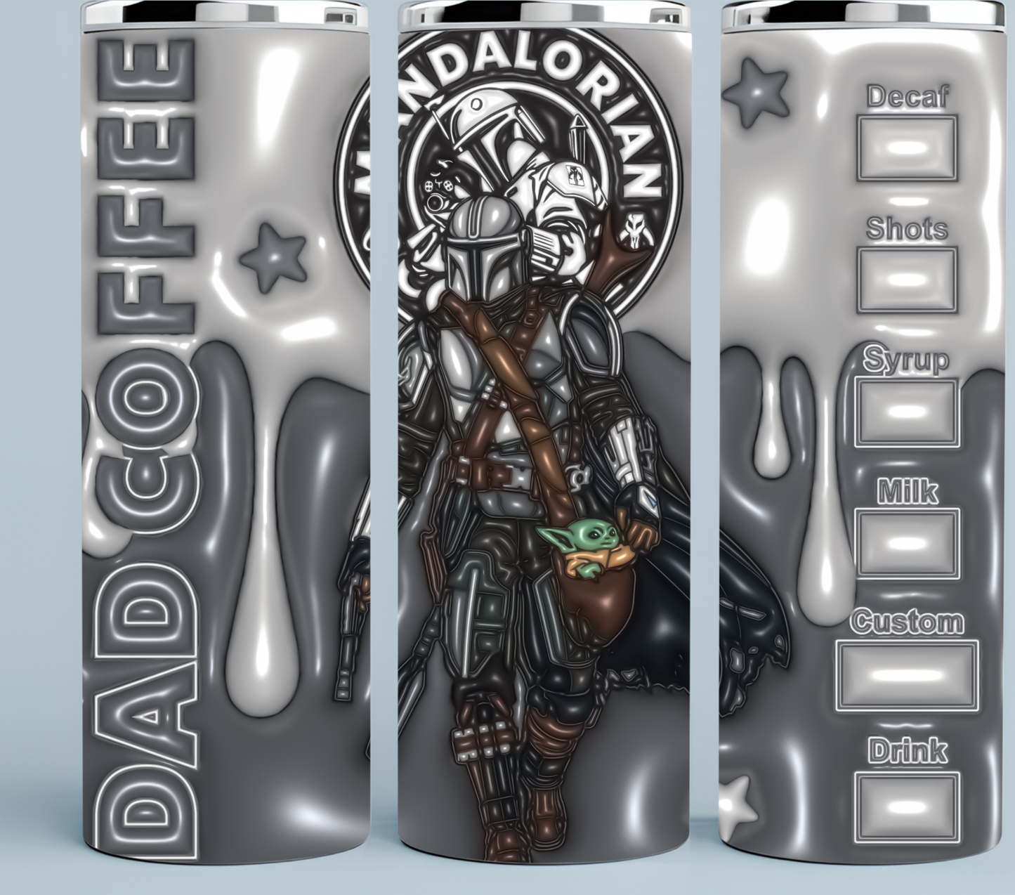 Mandalorian Dad Coffee Starbucks Tumbler