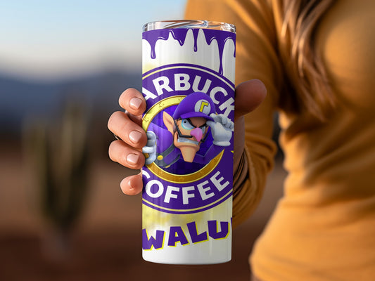 Waluigi Starbuck Coffee Themed Insulated Tumbler