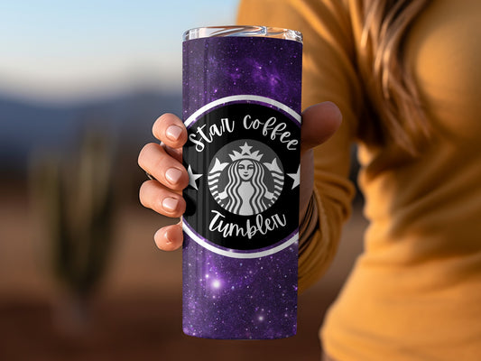 Star Coffee Tumbler with Galaxy Design Tumbler