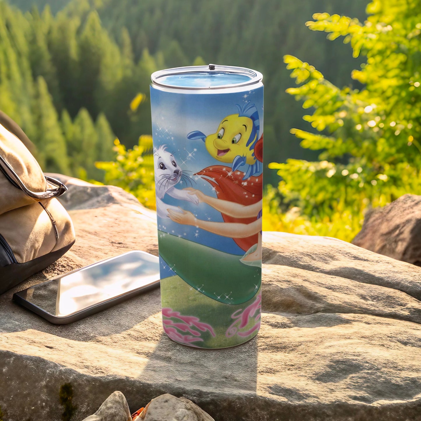 Colorful Underwater Adventure Tumbler with Lid