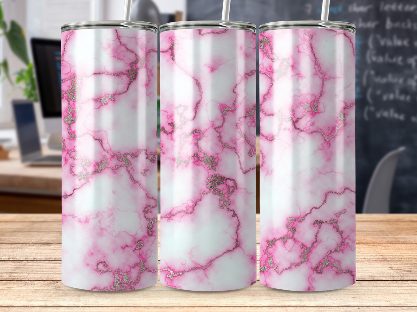 Pink Marble Rose Gold Glitter Pattern Tumbler product type