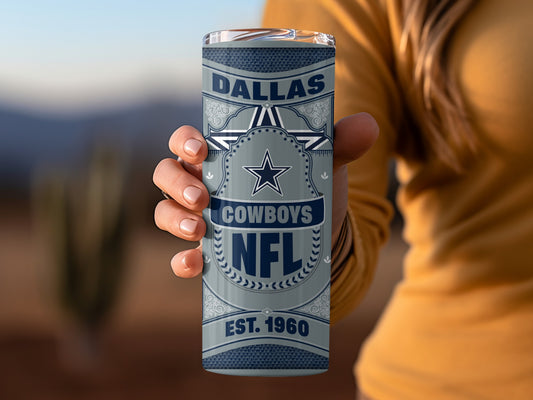 Dallas Cowboys NFL Established 1960 Design Tumbler
