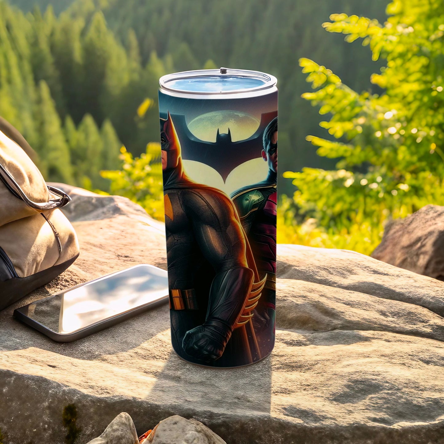 Batman and Robin Tall Tumbler with Lid