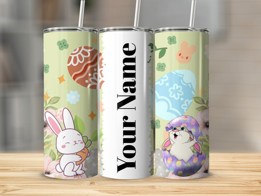 Personalized Easter Bunny Themed Tumbler Cup