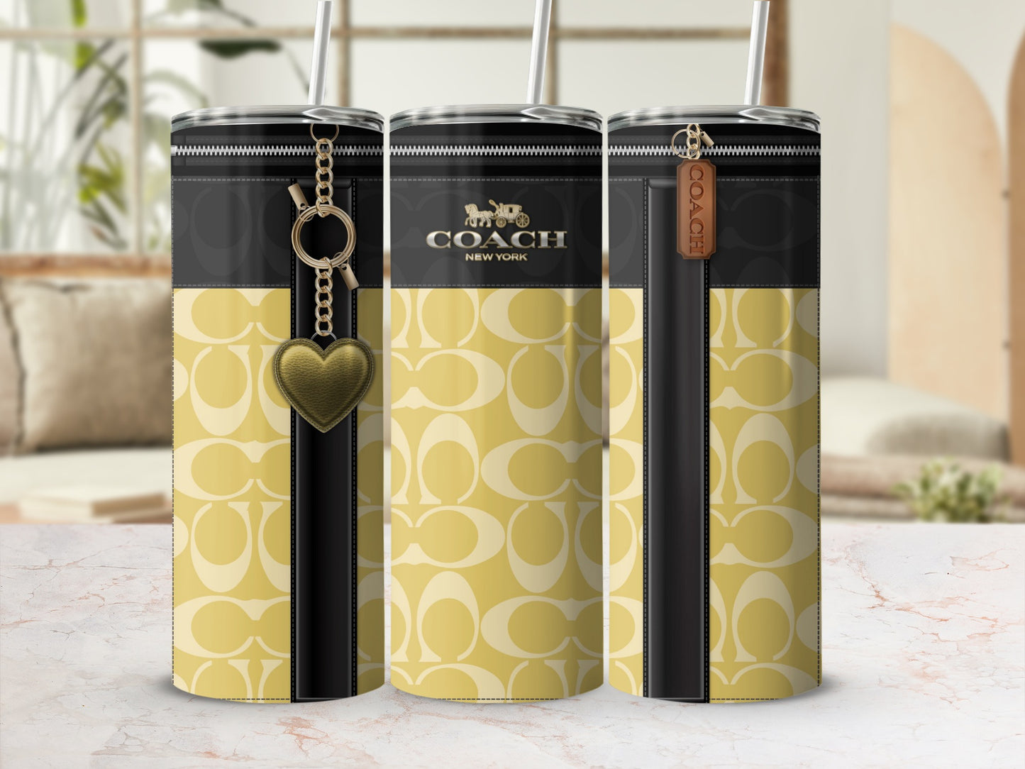 COACH New York Designer Insulated Tumbler Cup