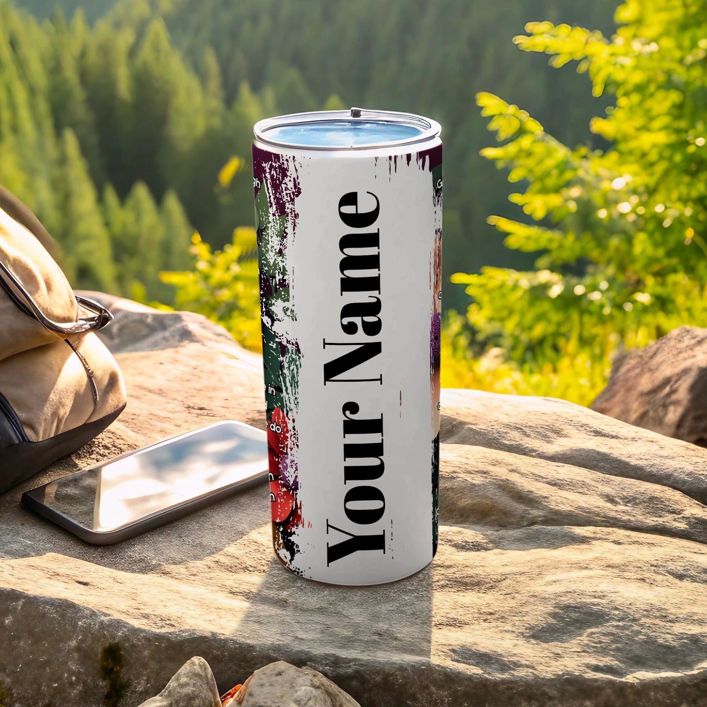 Personalized Custom Name Tumbler with Nature Design