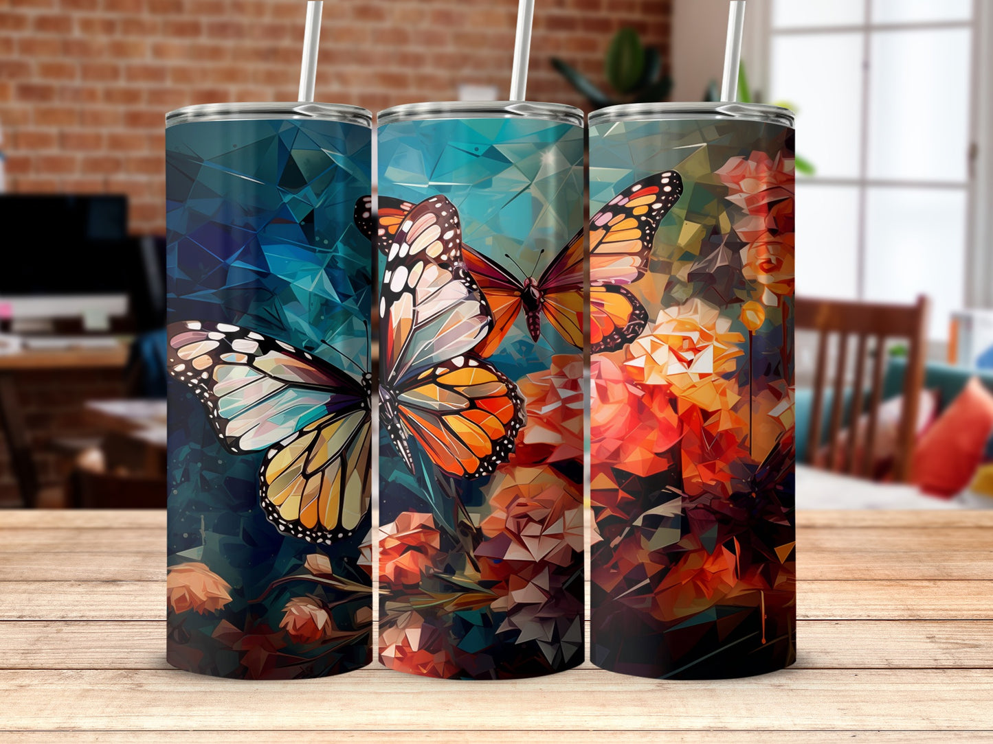 Vibrant Butterfly Flora Geometric Abstract Art Tumbler product type
Butterfly Tumbler, Floral Tumbler, Geometric Design, Abstract Art, Vibrant Print, Colorful Drinkware, Monarch Butterfly, Flower Pattern, Artistic Gift, Nature Lover, Modern Design, Summer Vibes, Spring Collection, Unique Tumbler, Beverage Holder, Orange Blue Art, Teal Yellow Design, Digital Art, Aesthetic Tumbler, Butterfly Lover