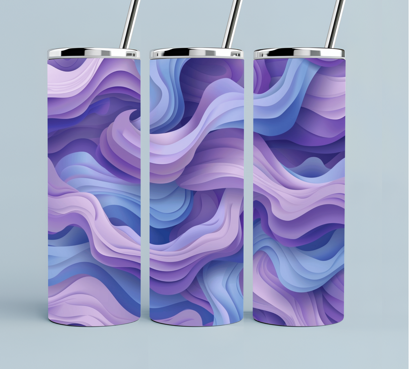 Purple Shades, Lilac, light blue Swirl tumbler