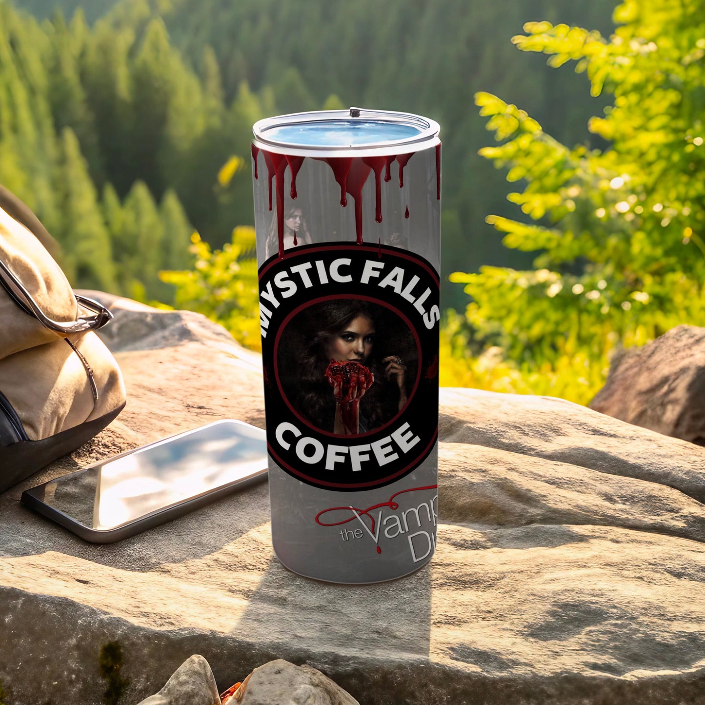 Mystic Falls Coffee Vampire Diaries Tumbler