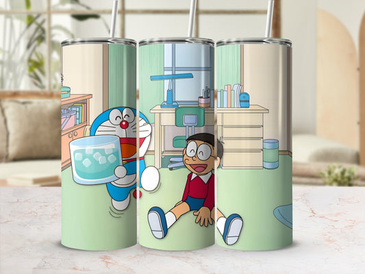 Cartoon Character Illustrated Insulated Tumbler Cup