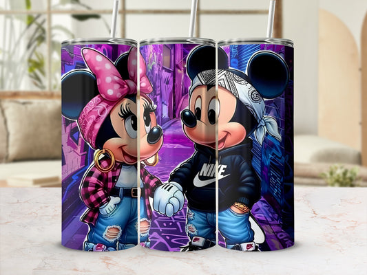 Mickey and Minnie Urban Street Style Tumbler