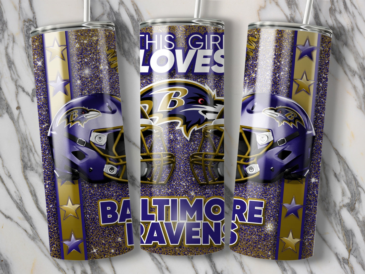 THIS GIRL LOVES Baltimore Ravens Football Team Tumblers