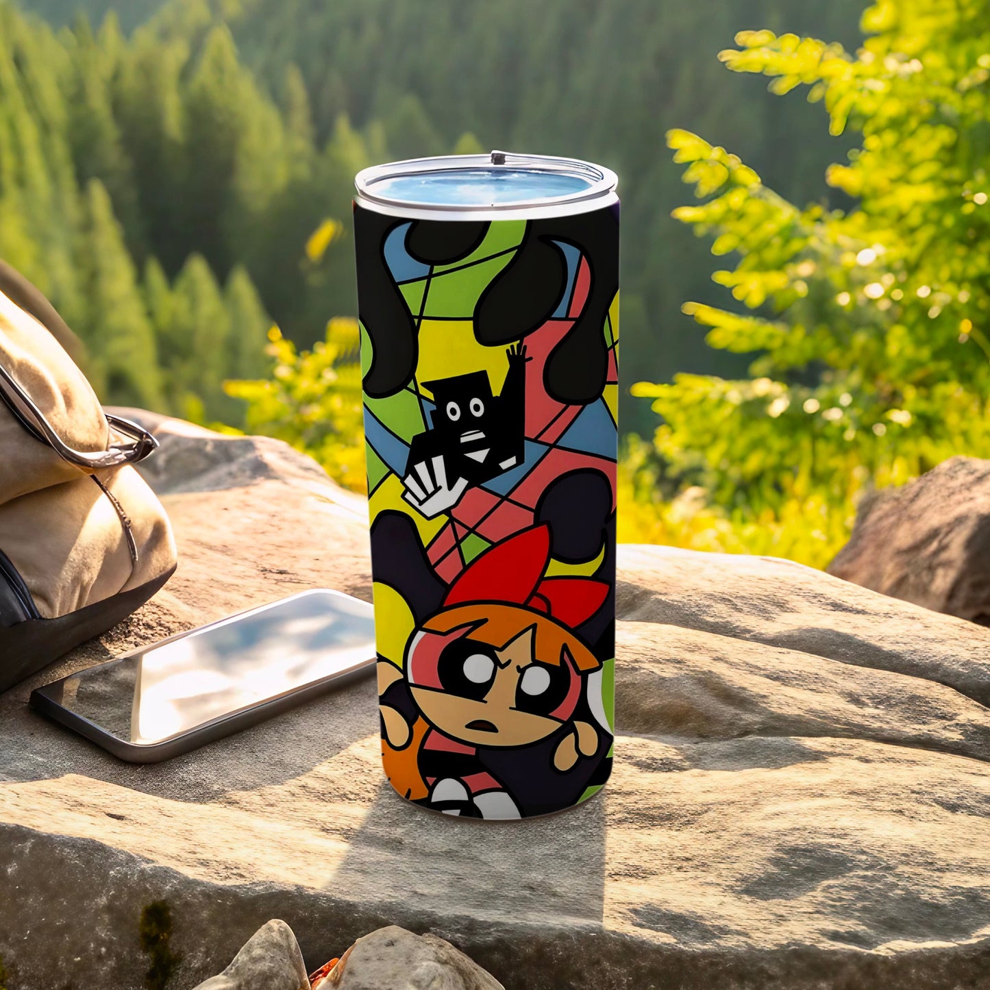 Vibrant Cartoon Print Stainless Steel Tumbler