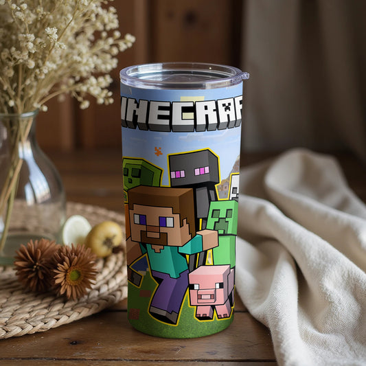 Minecraft Themed Drink Tumbler Stainless Steel Travel