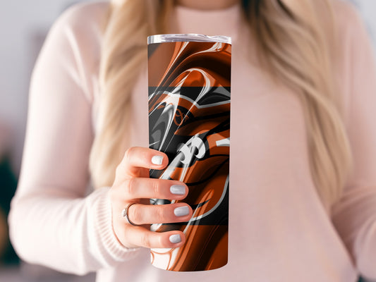 Baltimore Orioles Elegant Swirl Abstract Design Tumblers