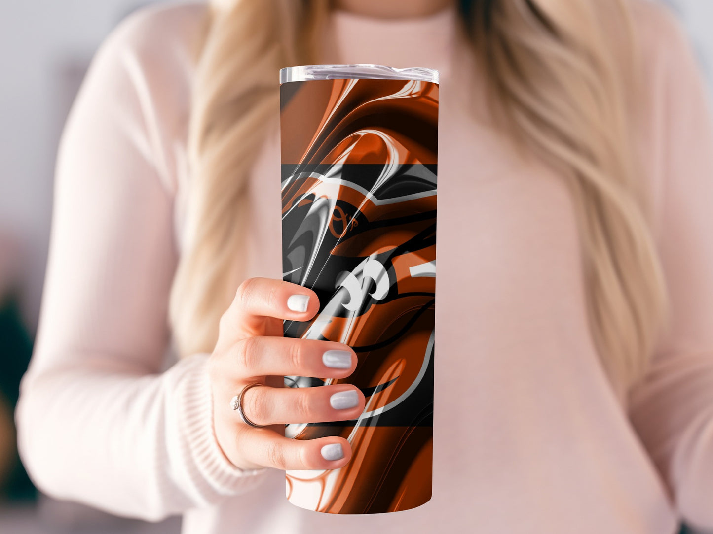 Baltimore Orioles Elegant Swirl Abstract Design Tumblers