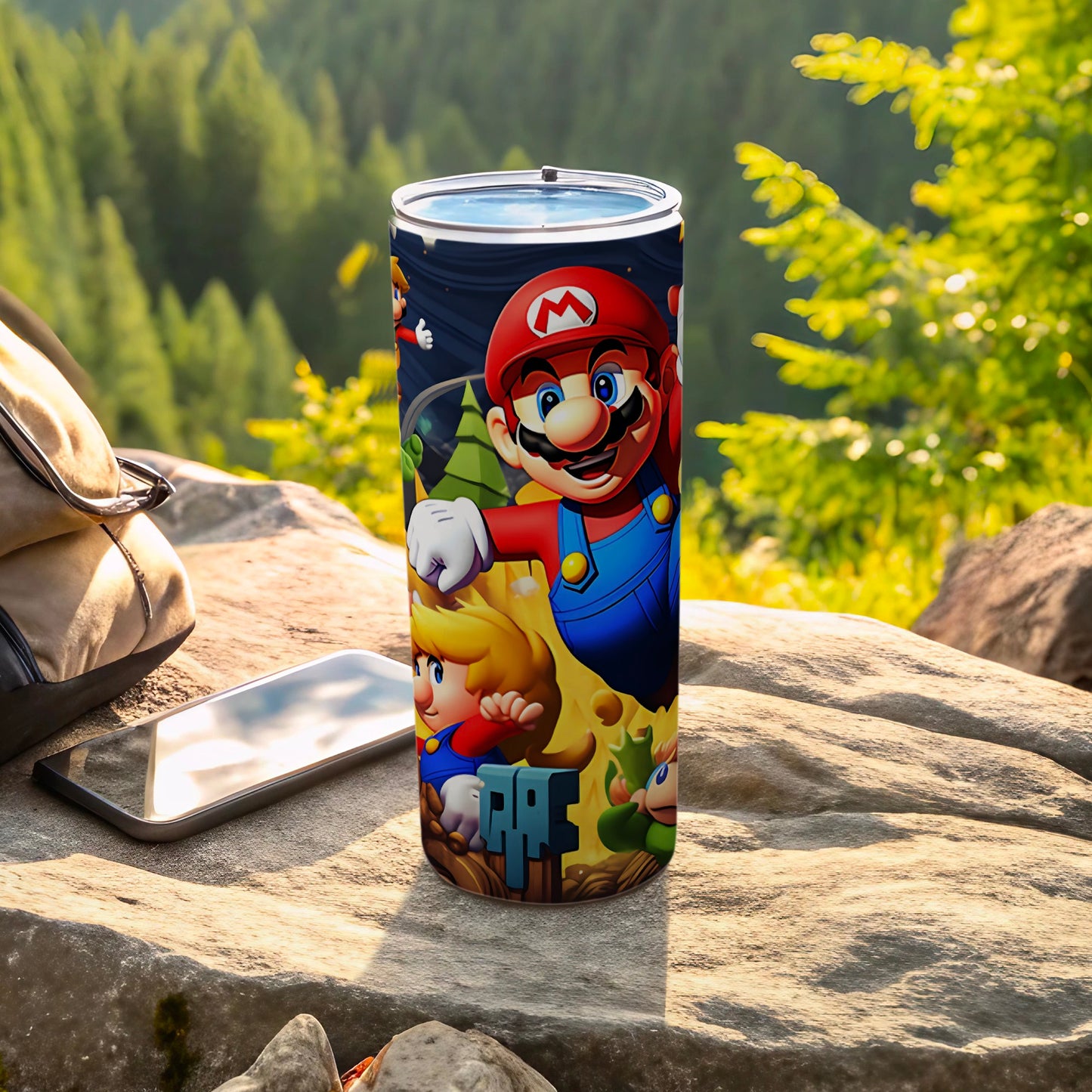 Vibrant Video Game Character Design Tumbler Cup