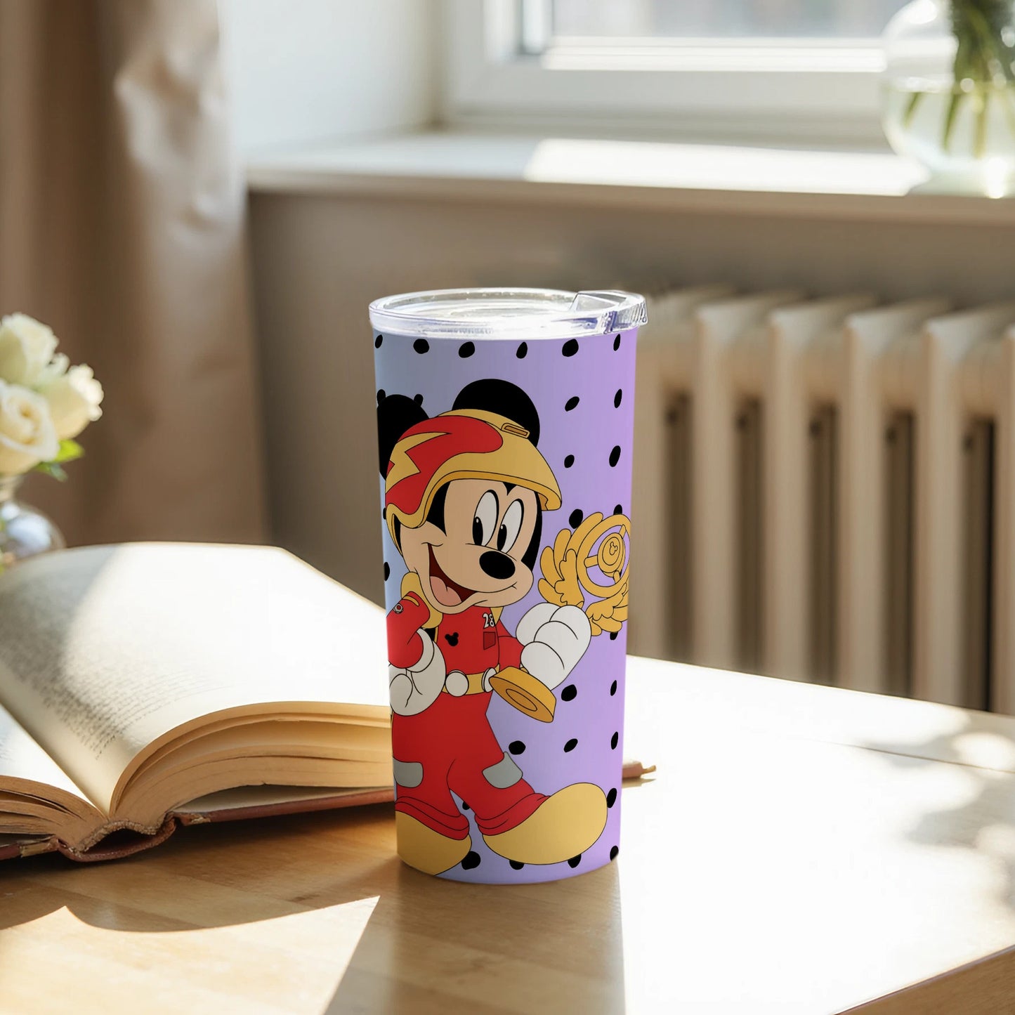 Minnie Mouse Astronaut Holding Spiral Device tumbler