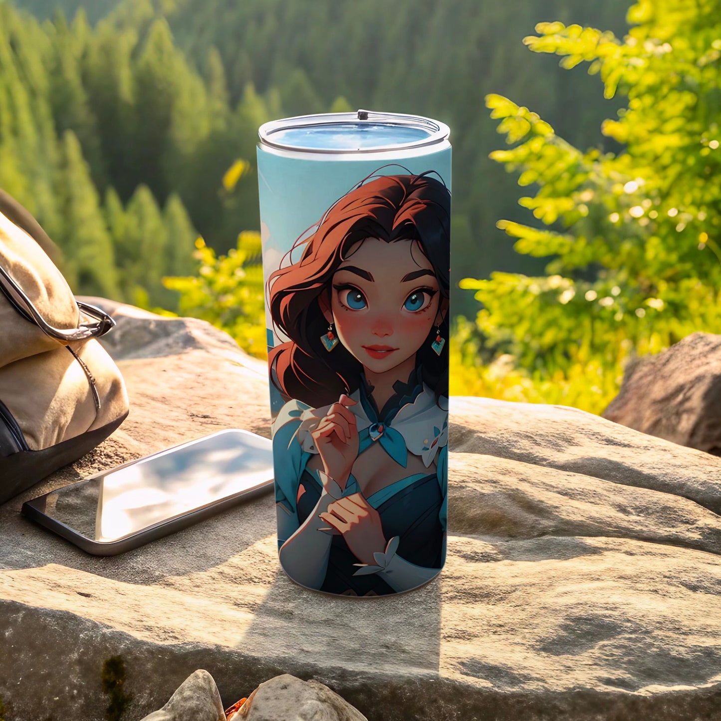 Beautiful Illustrated Woman Eco-friendly Travel Tumbler