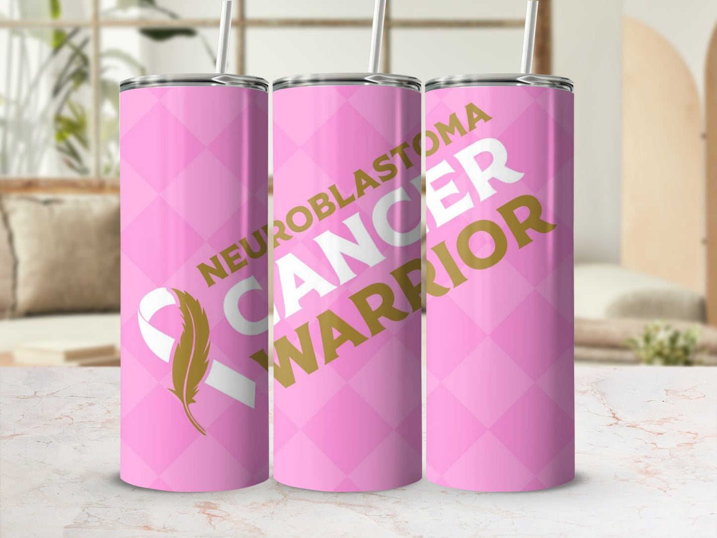 Neuroblastoma Cancer Warrior Tumbler 20oz