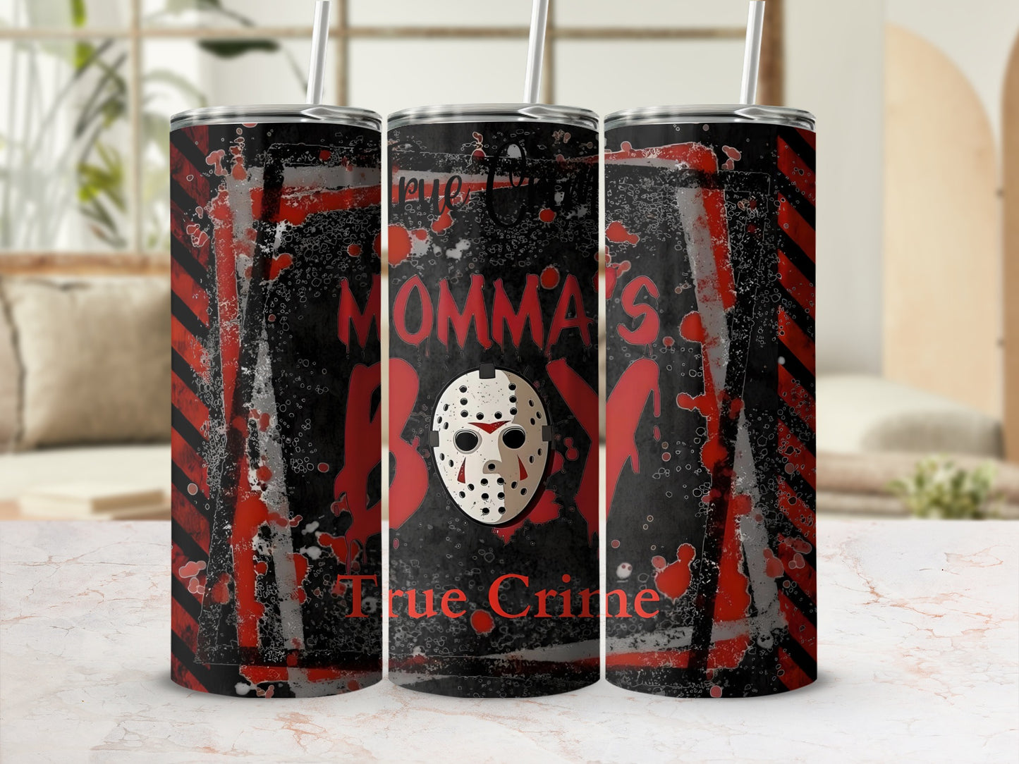 Momma's Boy True Crime Horror Design Tumbler