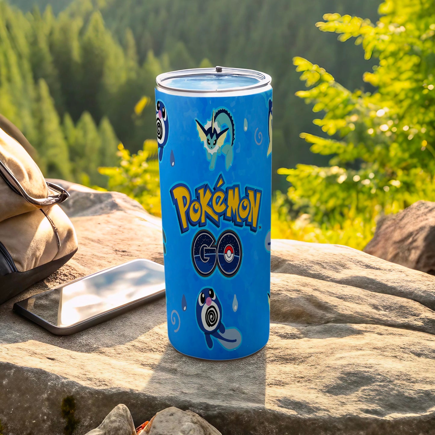 Pokémon GO Vaporeon and Poliwag stainless tumbler