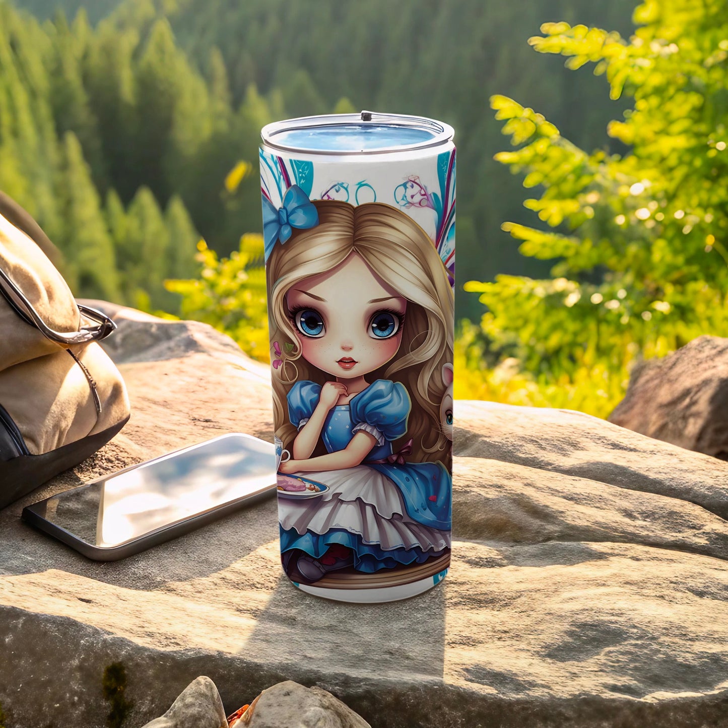 Cute Wonderland Character Art Stainless Steel Tumbler