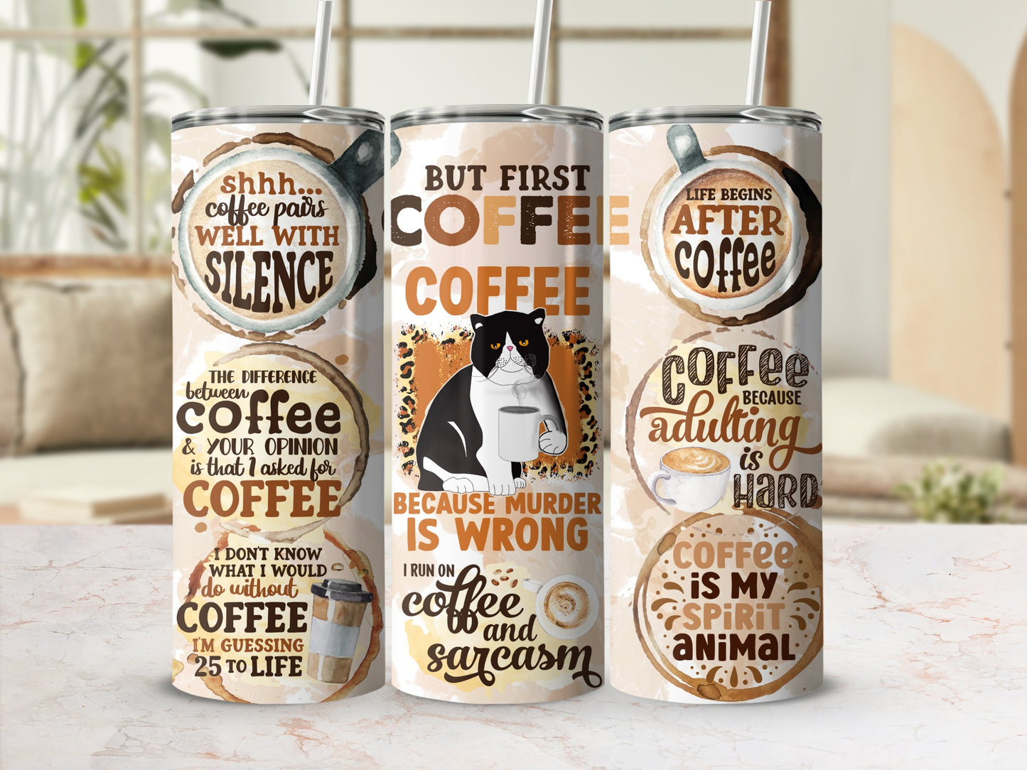 Shhh Coffee Pairs Well With Silence Coffee Tumbler