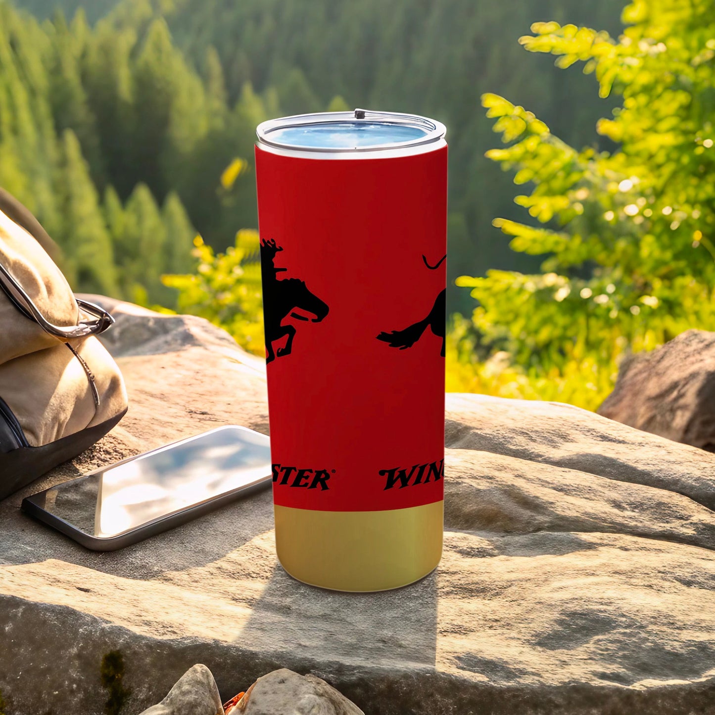 Red Gold Winchester Horse Silhouette Tumbler product type