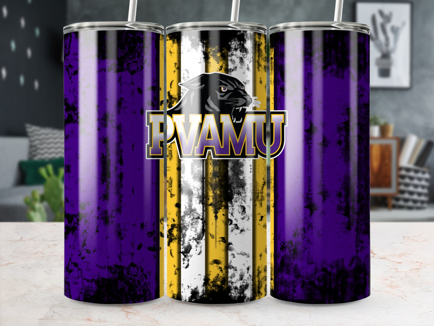 PVAMU Panther Branded Insulated Tumbler for Fans