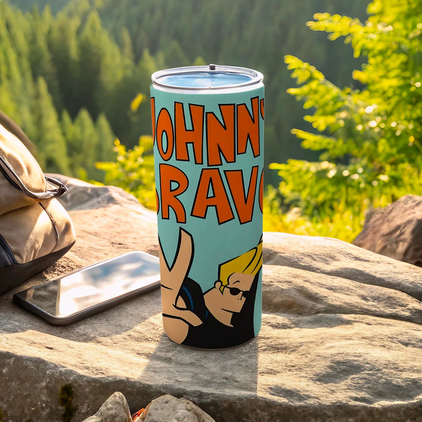 Johnny Bravo Cartoon Themed Tumbler Cup Travel Use