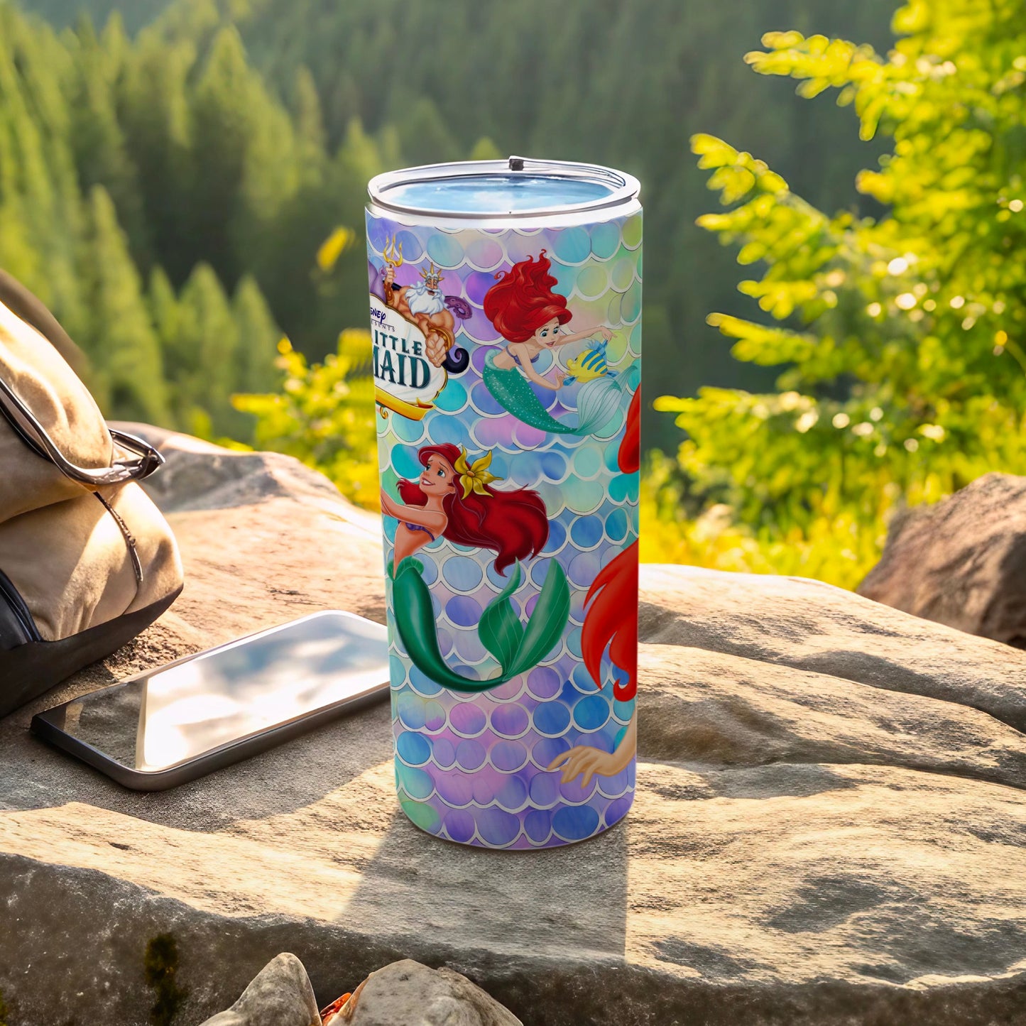Disney The Little Mermaid Themed Travel Tumbler