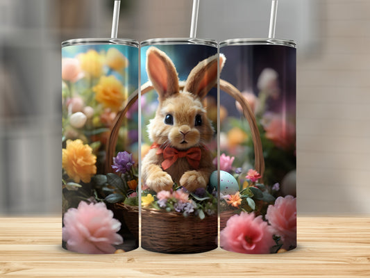 Adorable Bunny Basket Flowers Easter Eggs product type