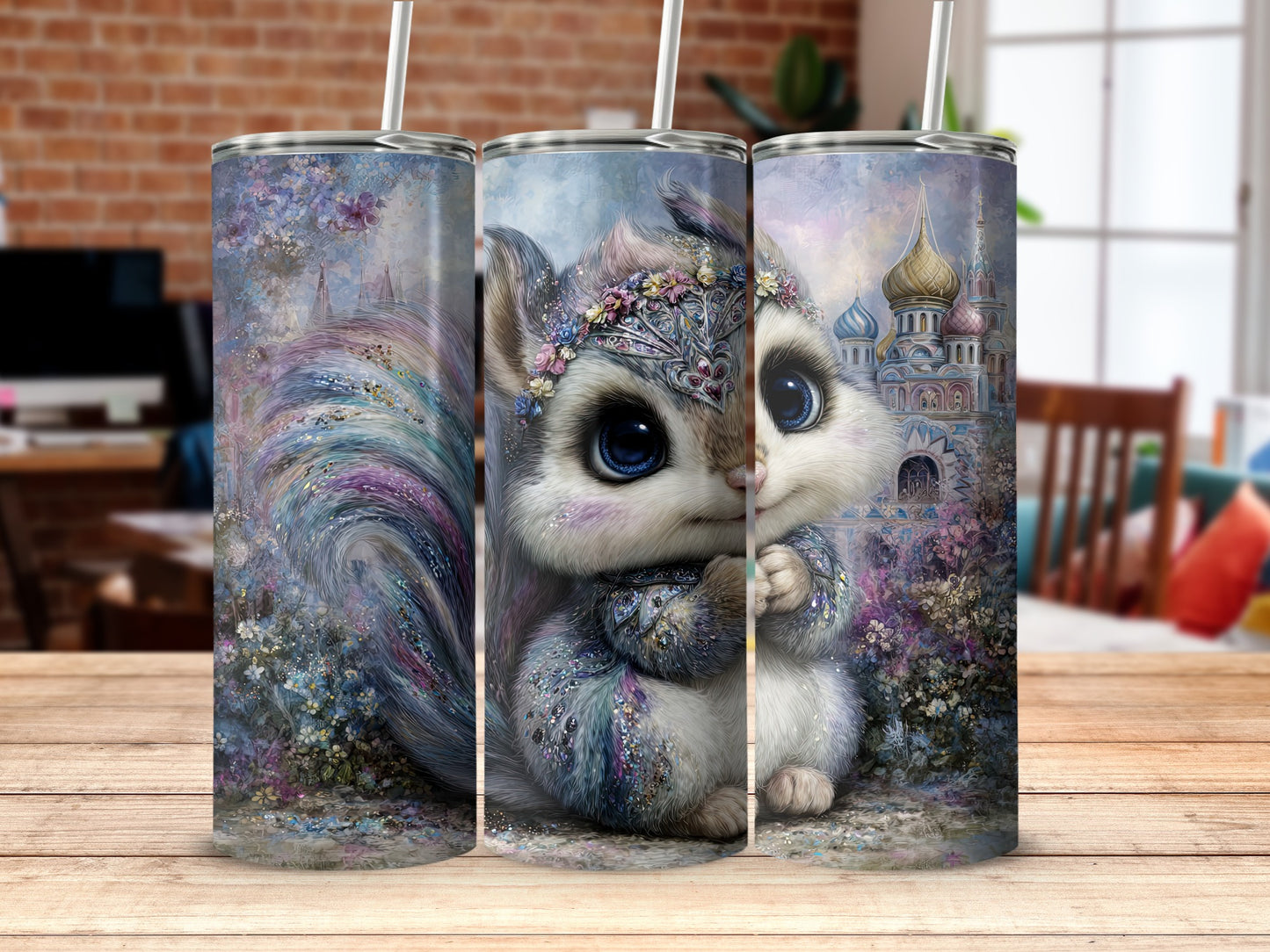 Cute Fantasy Squirrel Design Insulated Tumbler