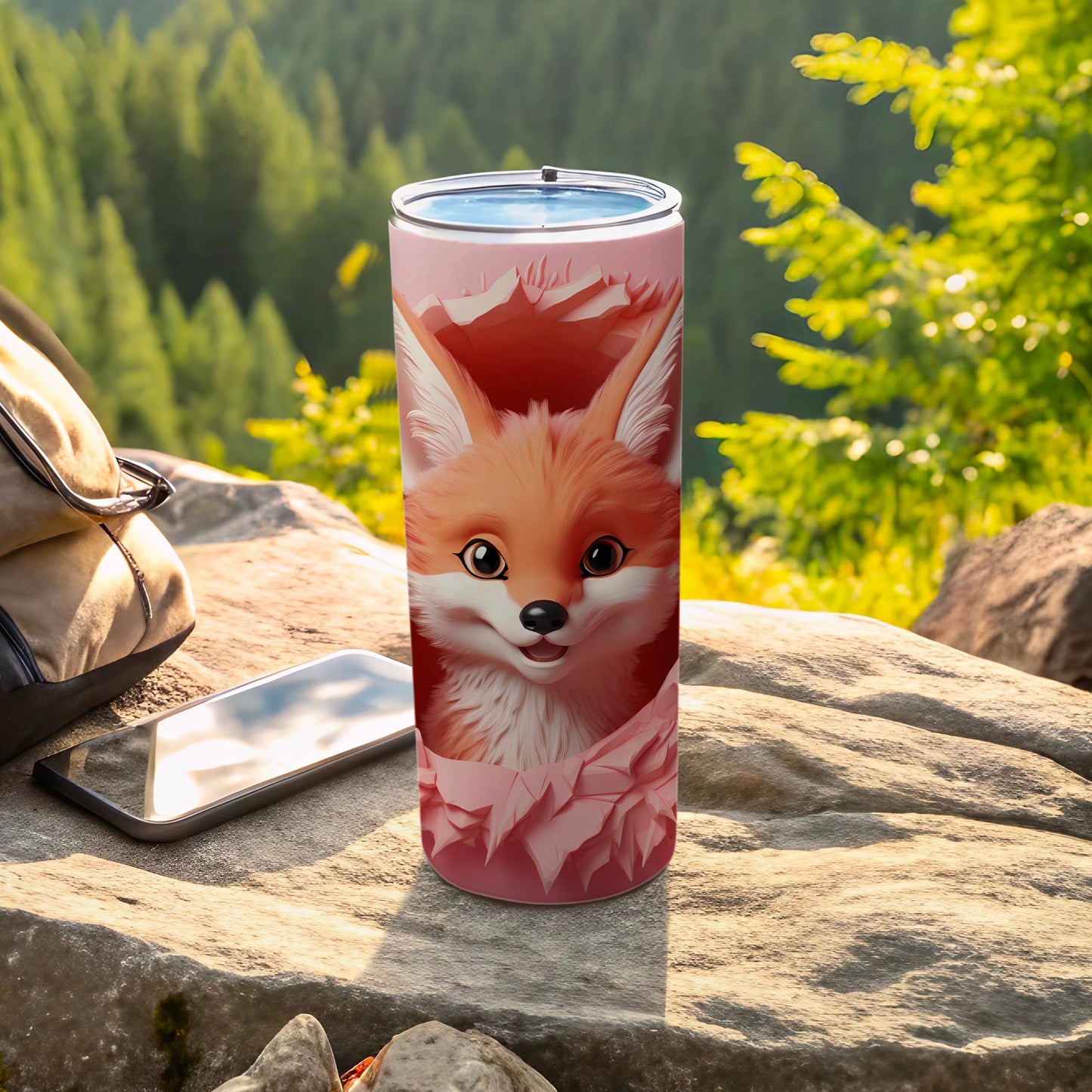 Cute Fox Artwork Insulated Travel Tumbler Flask product