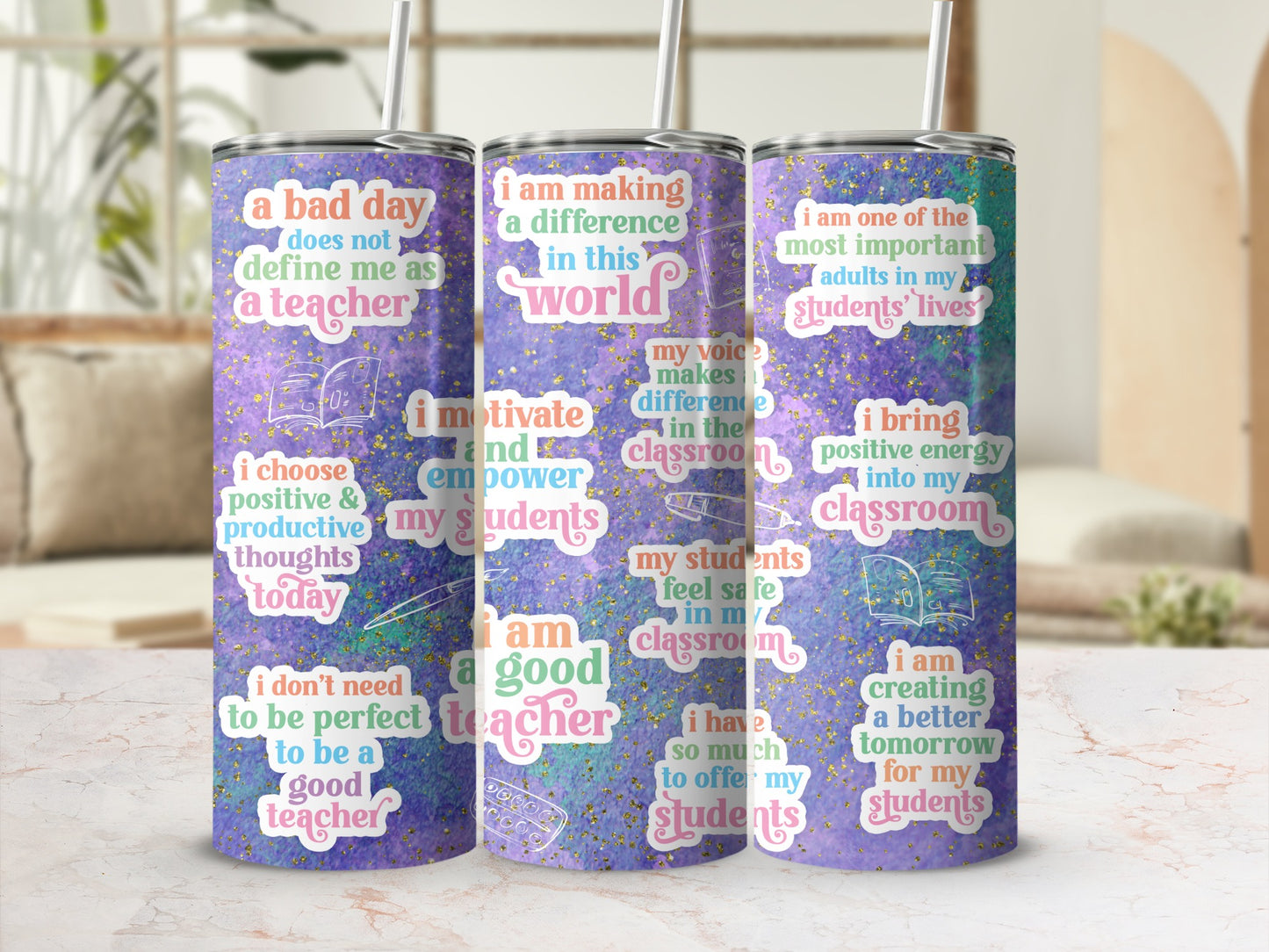 Inspirational Messages for Teachers on Drink Tumbler