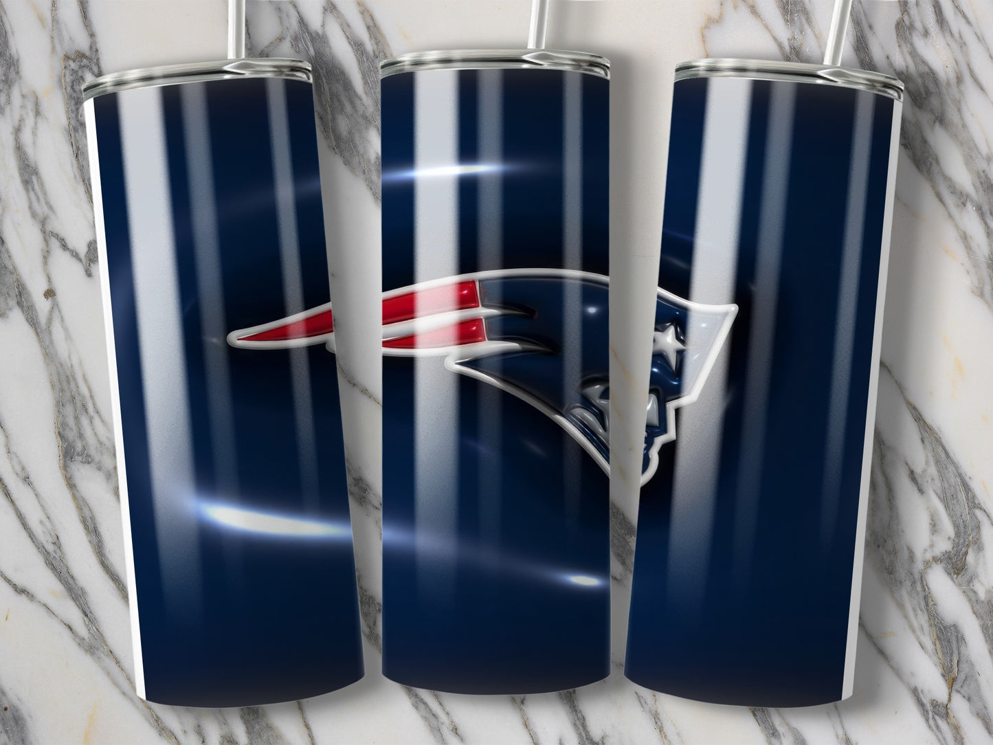 New England Patriots Patriotic Emblem Team Logo Tumblers