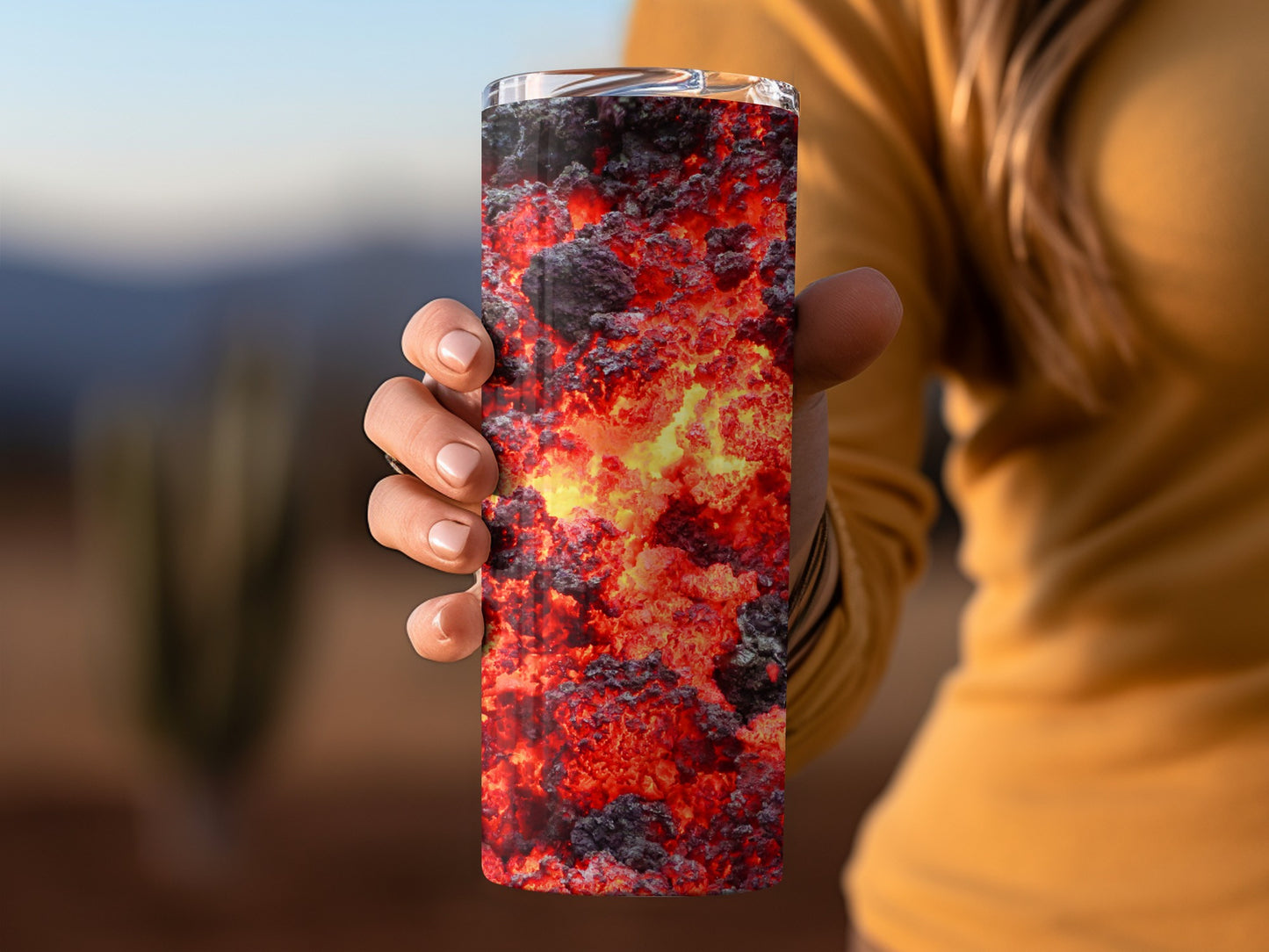 Lava Texture Red Hot Molten Magma Rocks Surface Tumblers