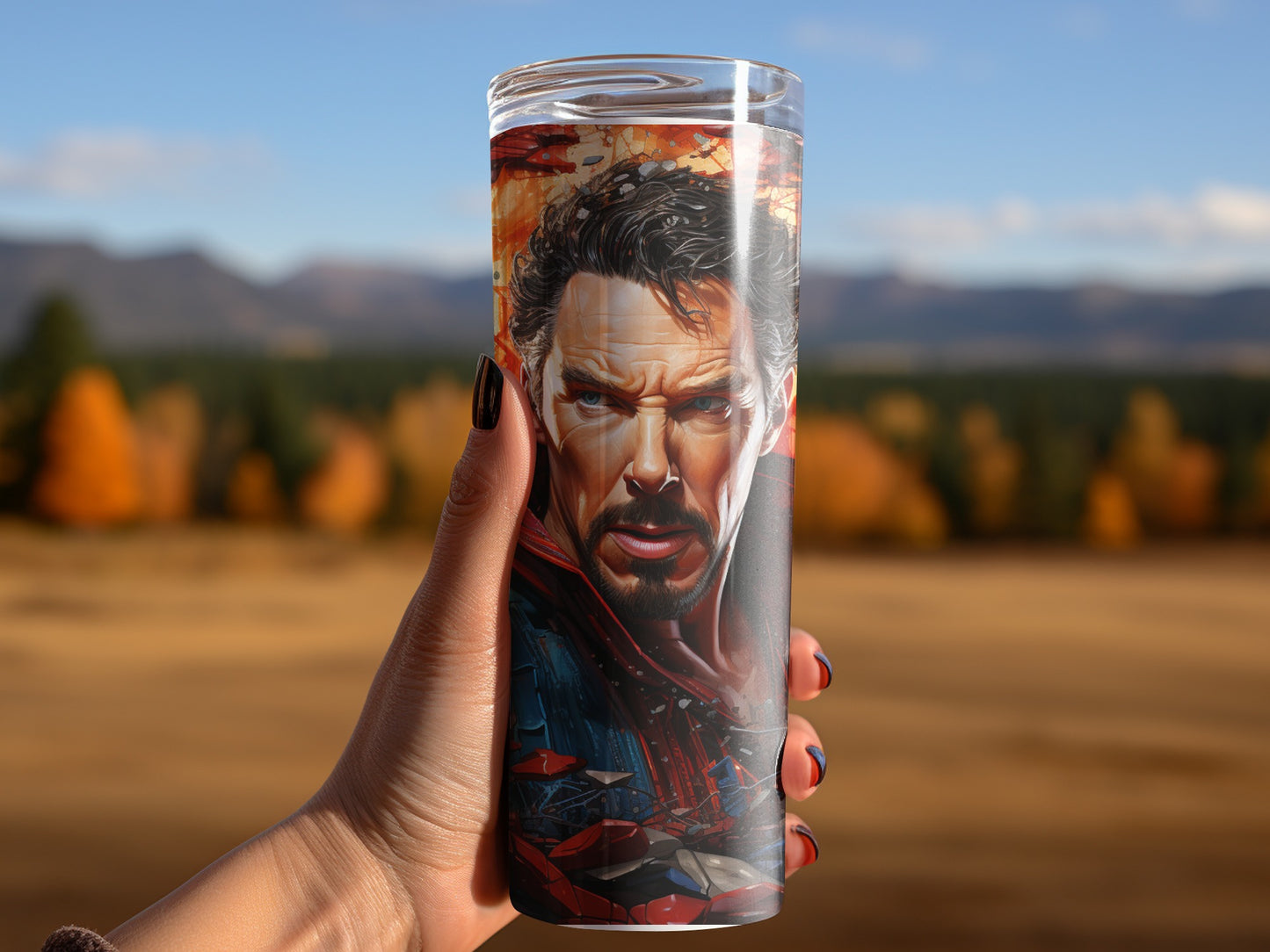 Superhero Art Travel Tumbler for Adventure Seekers