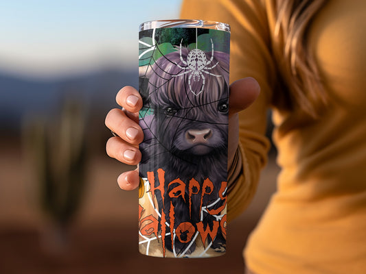 Halloween Spider Cow Design Tumbler 20oz