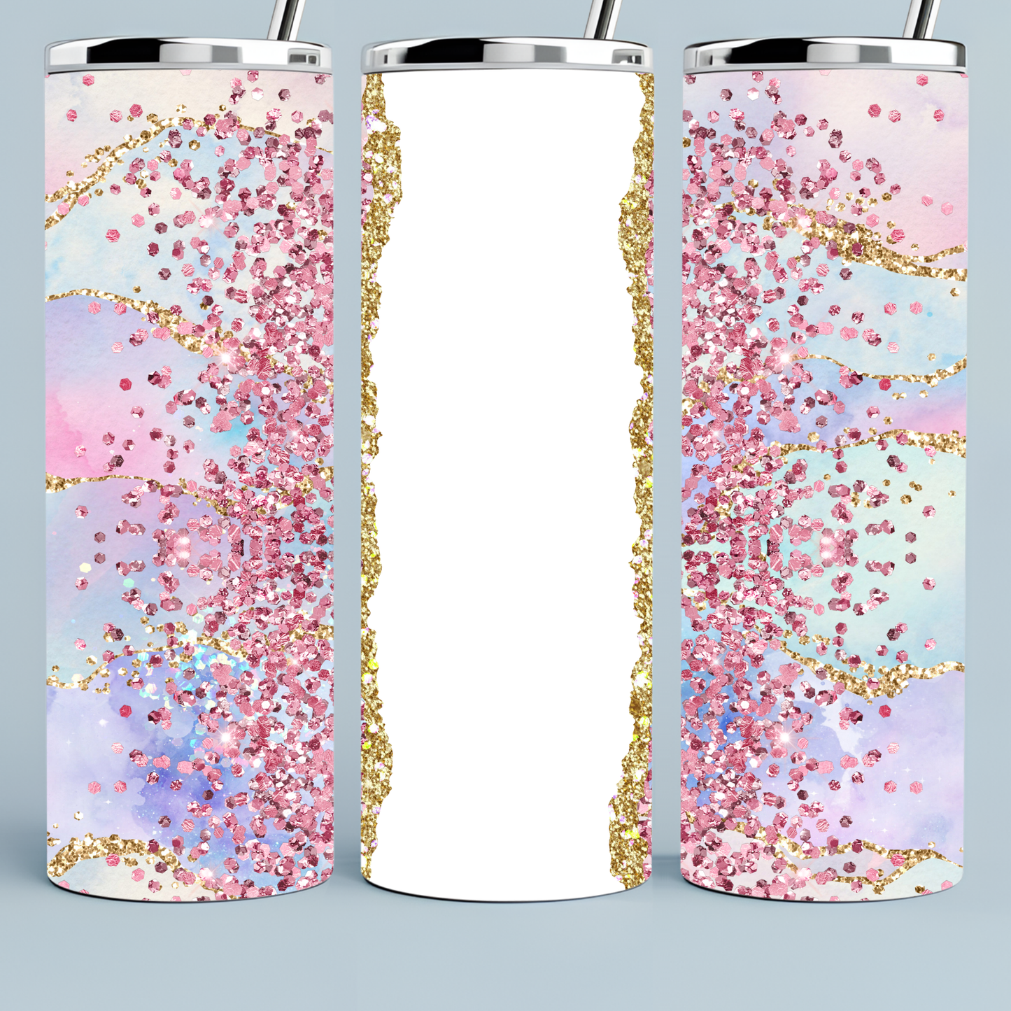 Customized Glitter Holographic tumbler