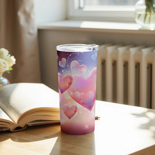 Charming Gradient Hearts Insulated Tumbler Cup