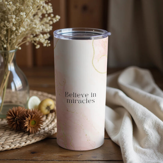 Believe in Miracles Inspirational Tumbler Drinkware