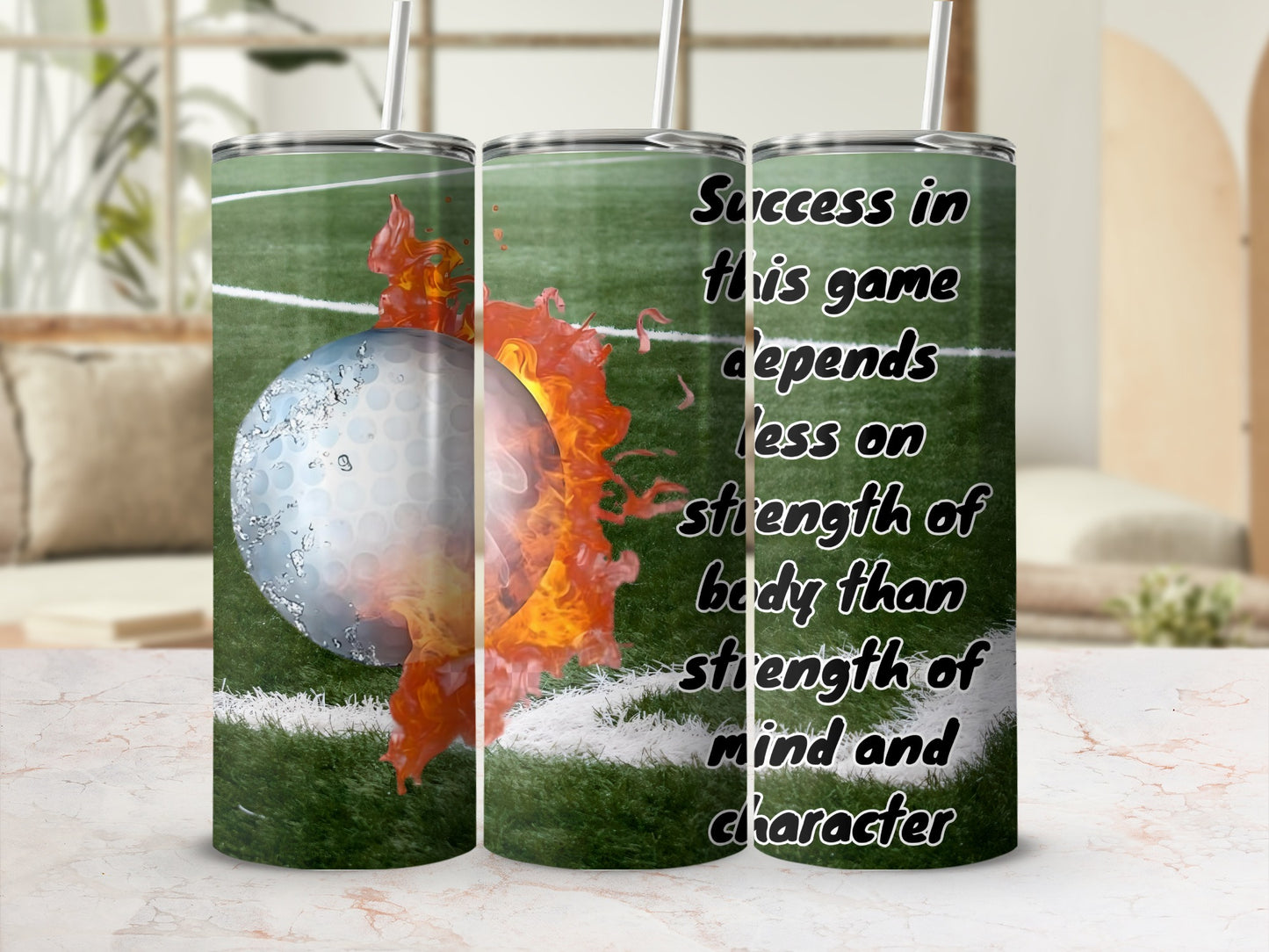 Inspirational Sports Quote Tumbler for Motivation