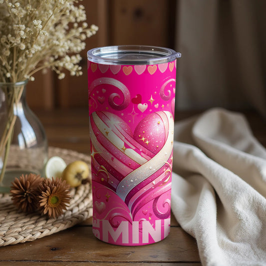 Romantic Heart Design Be My Valentine tumbler